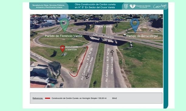 Florencio Varela - Mejoras viales en la zona del Cruce